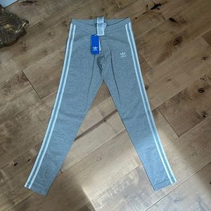 Grey adidas tights size small